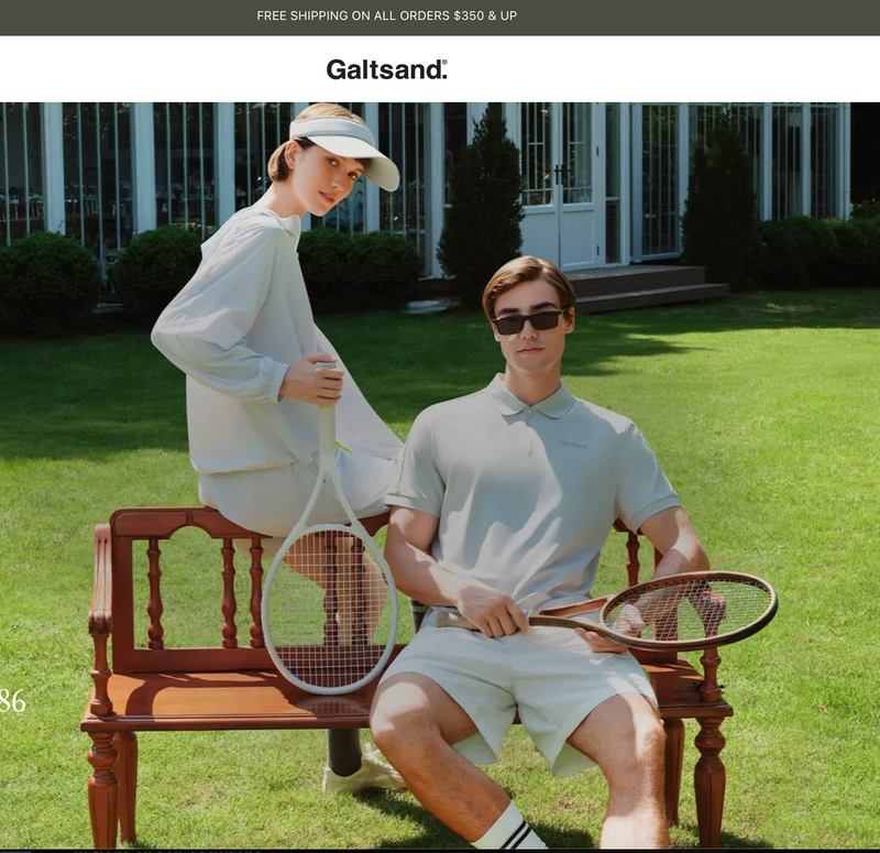 Captura del ecommerce de Galtsand, marca de moda deportiva